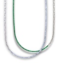 COLLANA SPACE TENNIS ARGENTO META' CATENA