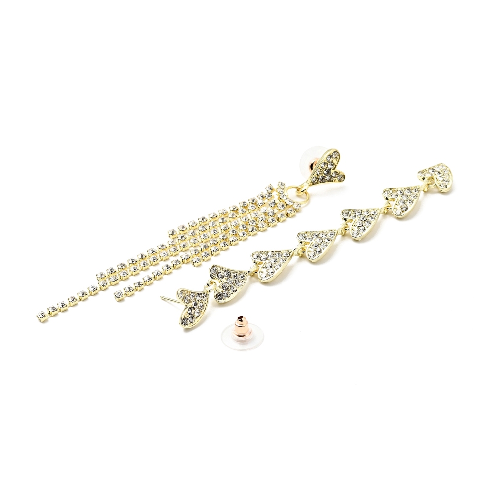 ORECCHINI Antonella con strass e perno in argento 925