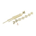 ORECCHINI Antonella con strass e perno in argento 925