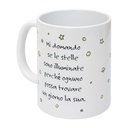 Tazza Piccolo Principe Porcellana con frase 'Mi domando se ...' Regalo  