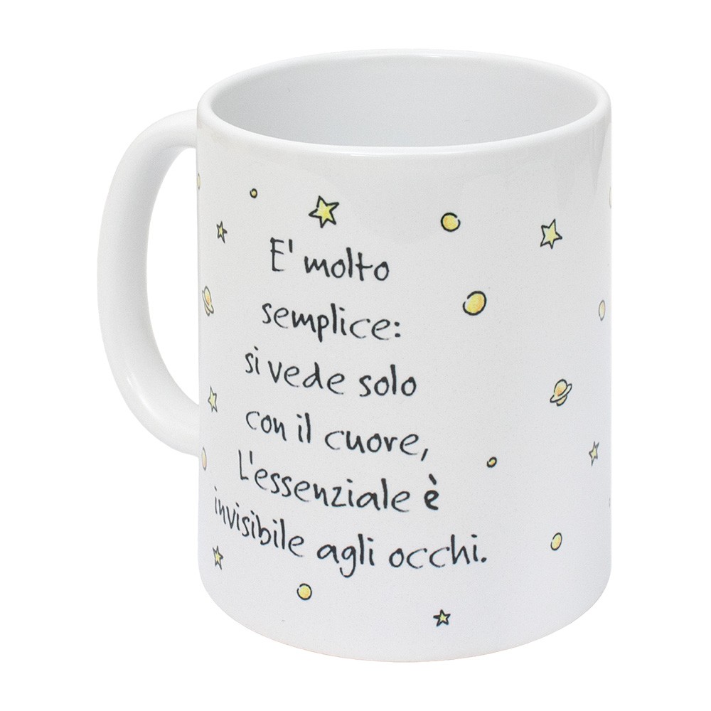  Tazza Piccolo Principe Porcellana con frase 'Mi domando se...', Regalo