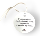 Tondo Piccolo Principe con calamita e nastro con frase 
'E' molto semplice...' Regalo Bomboniera Nascita Compleanno Battesimo Comunione Cresima
