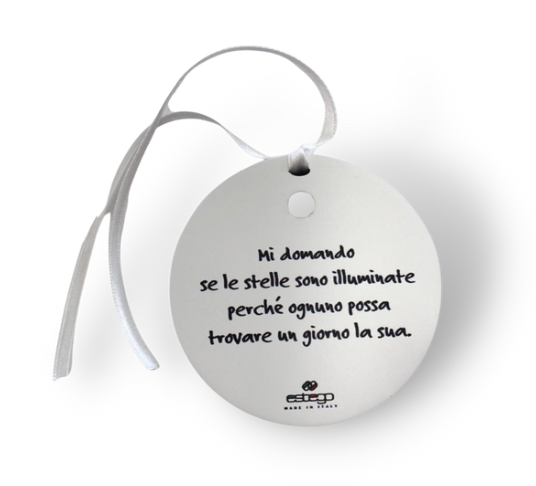 Tondo Piccolo Principe con calamita e nastro con frase 
'Mi domando se...' Regalo Bomboniera Nascita Compleanno Battesimo Comunione Cresima