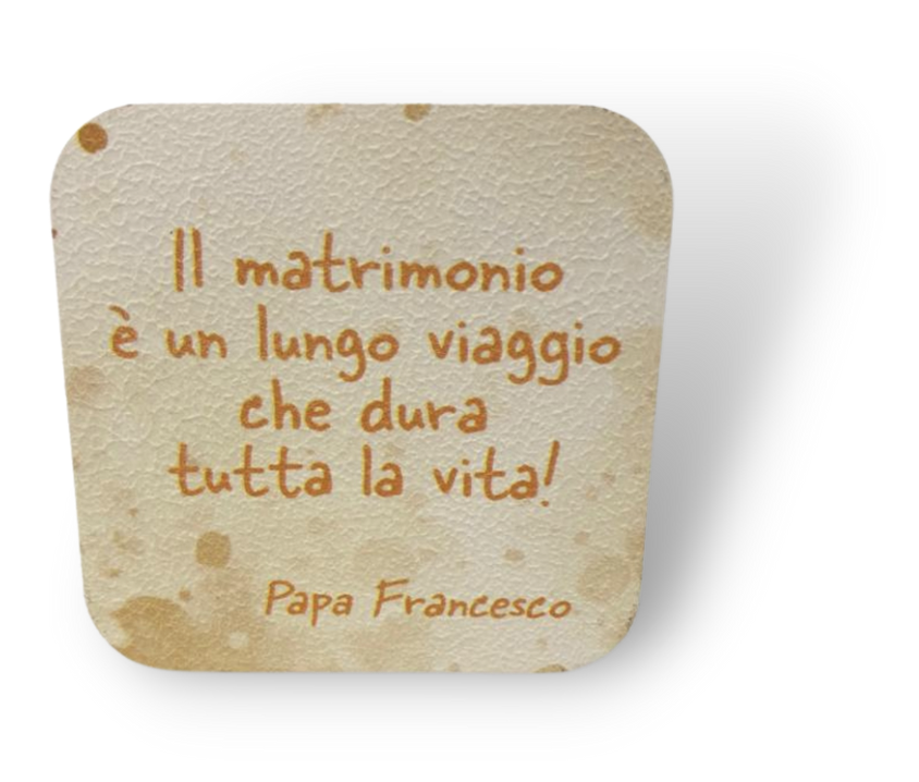 SCATOLA CONFETTI BOMBONIERA 50 esimo ANNIVERSARIO DI MATRIMONIO CON FRASE 'Il matrimonio è un lungo...'    