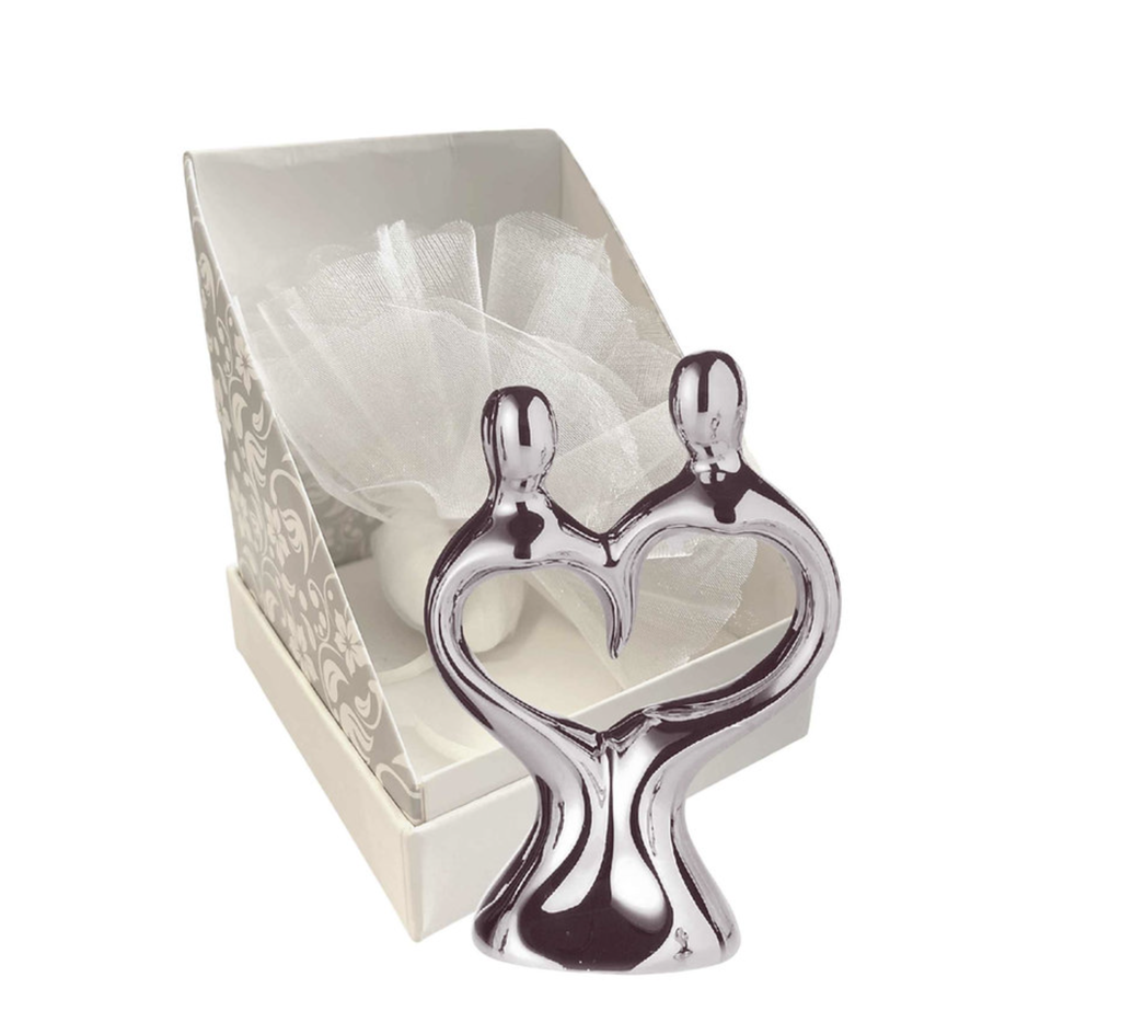 COPPIA SPOSI ANNIVERSARIO 25° O 50° CM 8 RESINA