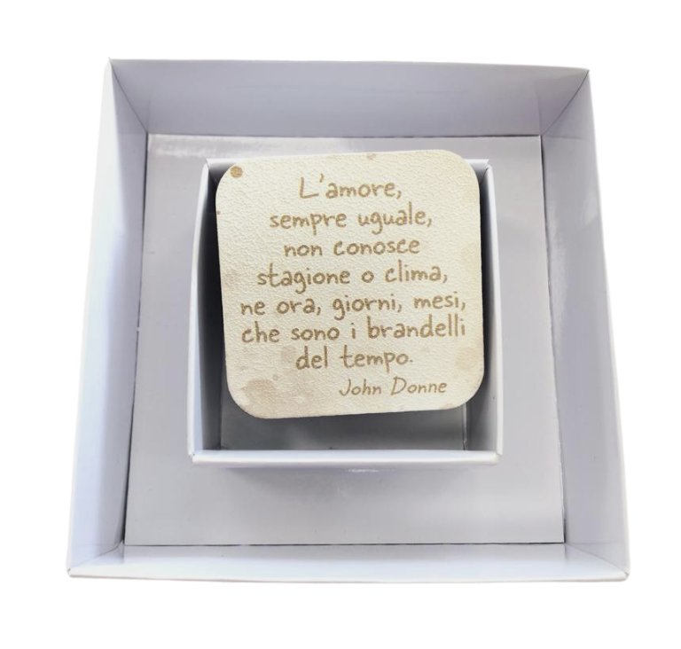 SCATOLA CONFETTI BOMBONIERA 25 esimo ANNIVERSARIO DI MATRIMONIO CON FRASE 'L'Amore sempre uguale...'    