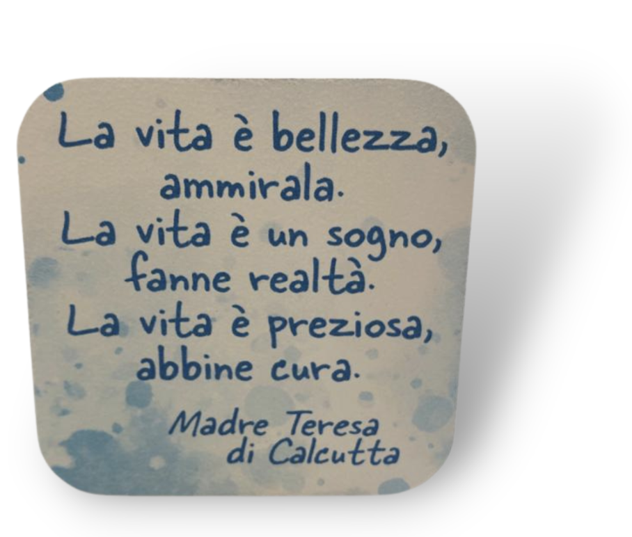 SCATOLA CONFETTI BOMBONIERA BATTESIMO CON FRASE 'La vita è bella...'  