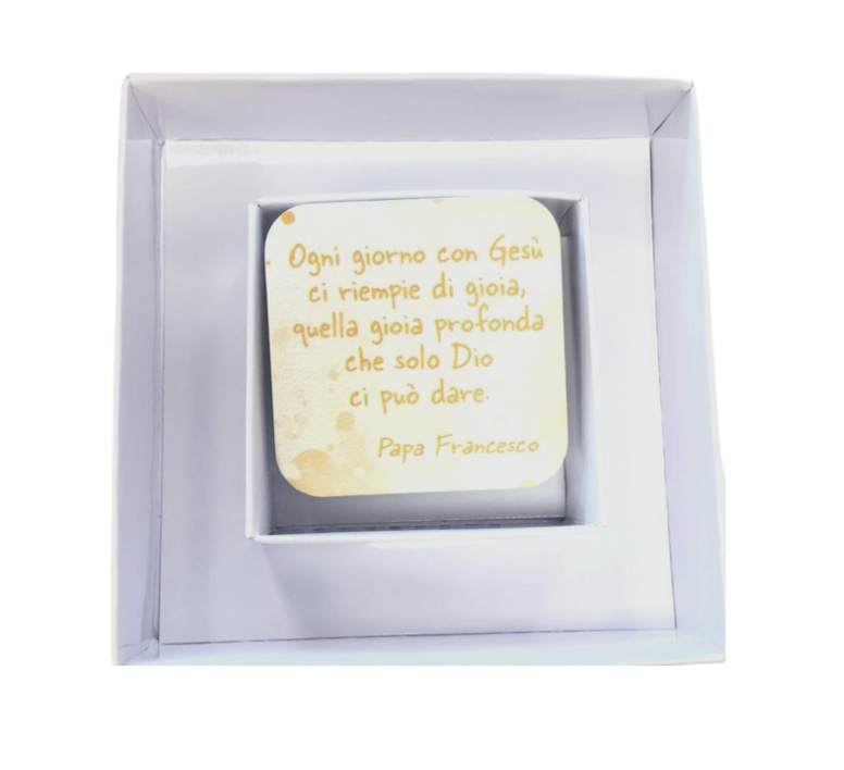 SCATOLA CONFETTI BOMBONIERA COMUNIONE CON FRASE 'Ogni giorno con Gesù...' 