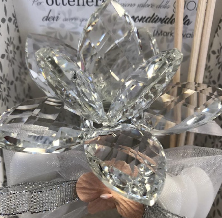 Profumatore 100Ml in Vetro con Fiore cristallo
