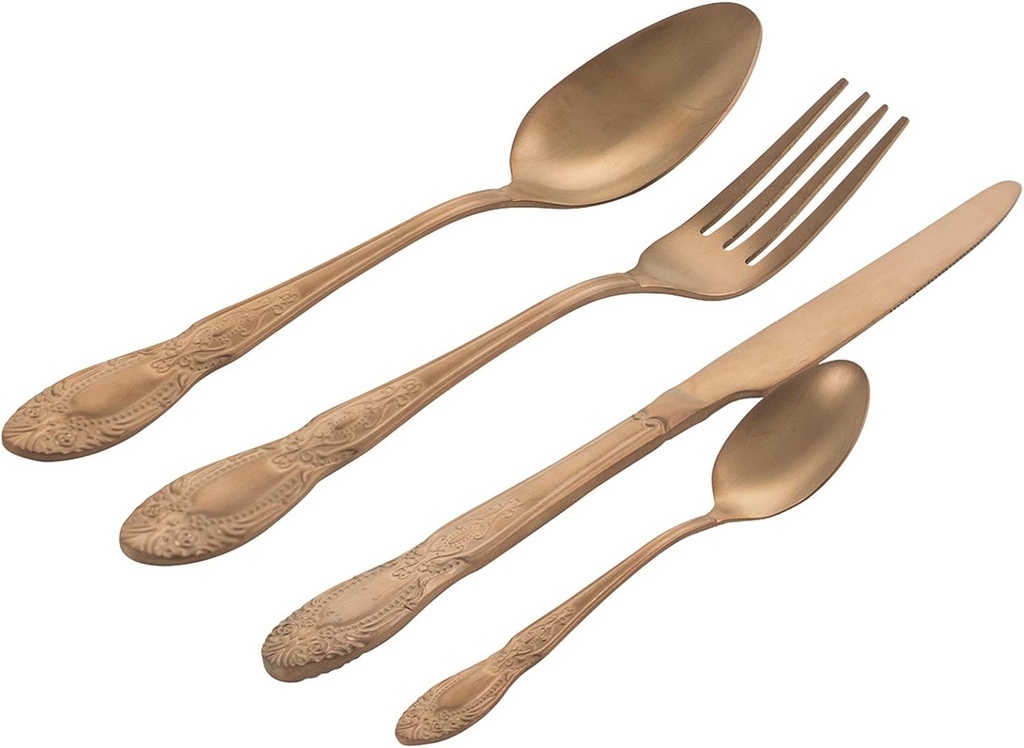 Villa D'Este Home Tivoli 2197348 Wonderland Set Posate 24pz Rame Satinato, Acciaio