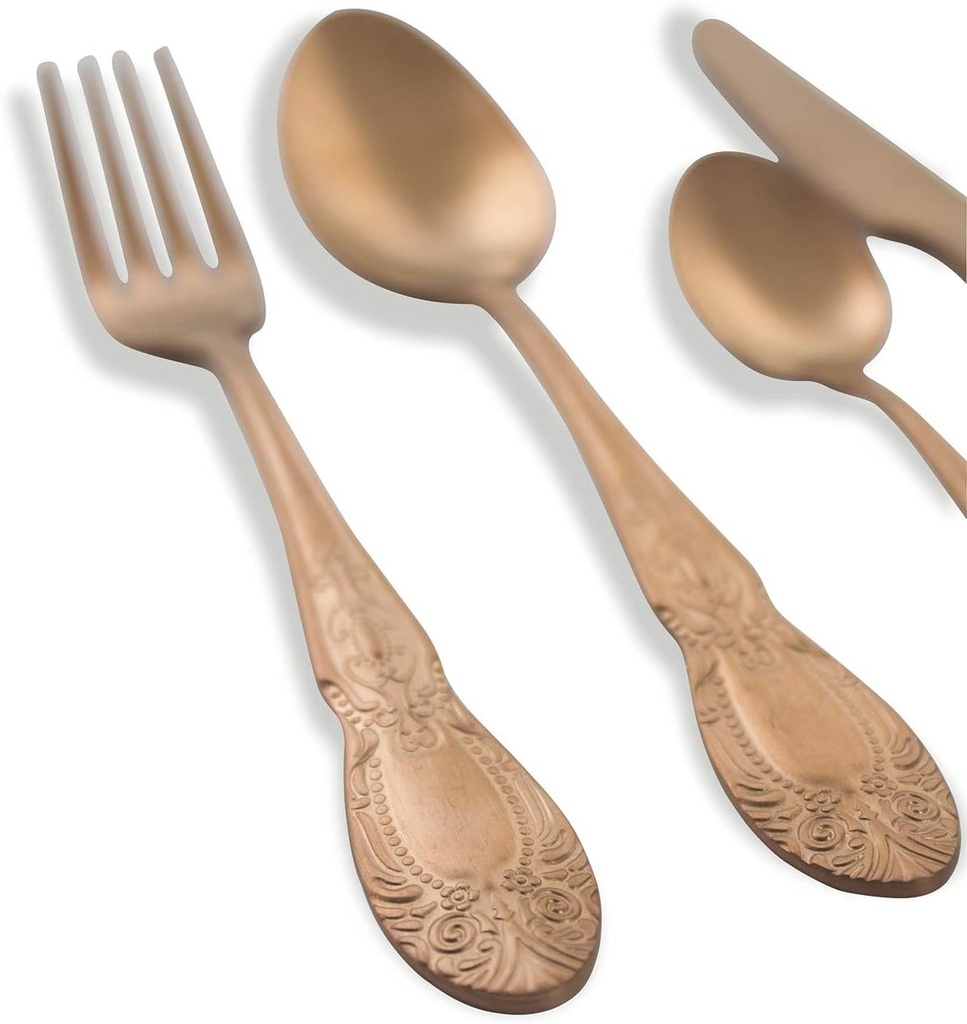 Villa D'Este Home Tivoli 2197348 Wonderland Set Posate 24pz Rame Satinato, Acciaio