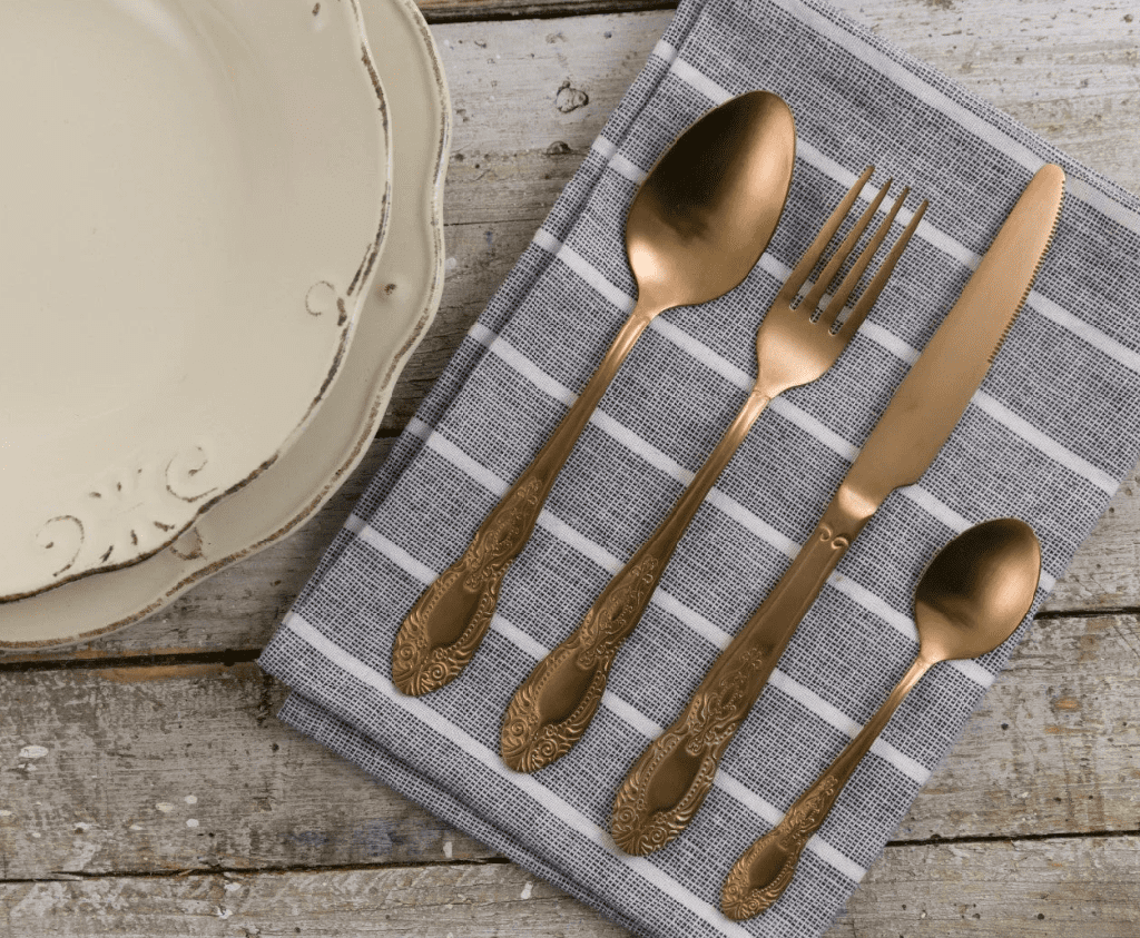 Villa D'Este Home Tivoli 2197348 Wonderland Set Posate 24pz Rame Satinato, Acciaio