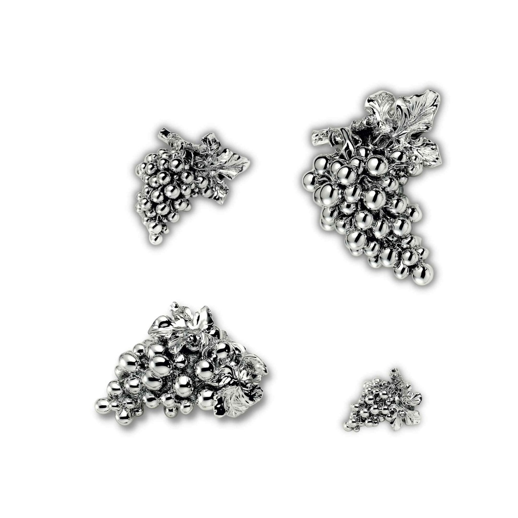 GRAPPOLO D'UVA ARGENTATO IN RESINA ALTA QUALITA'