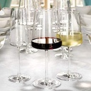 Set di 6 Bicchieri da Vino Rosso, Lavabili in lavastoviglie, in Cristallo al Piombo, Eleganti e infrangibili, 6 unità 520 ml
