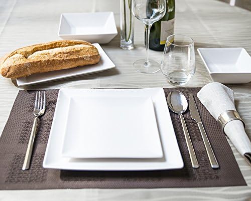 Servizio da 18 Piatti Quadrati (diversi colori)