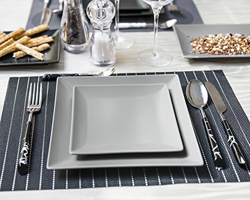 Servizio da 18 Piatti Quadrati (diversi colori)