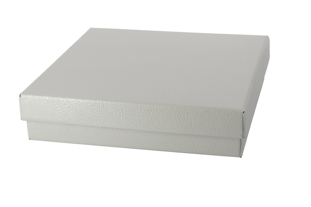 [SCO14496] ASTUCCIO F/C PELLE BIANCA 34,5X34,5X6