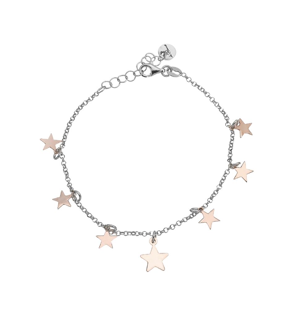 BRACCIALE ARGENTO CON STELLINE