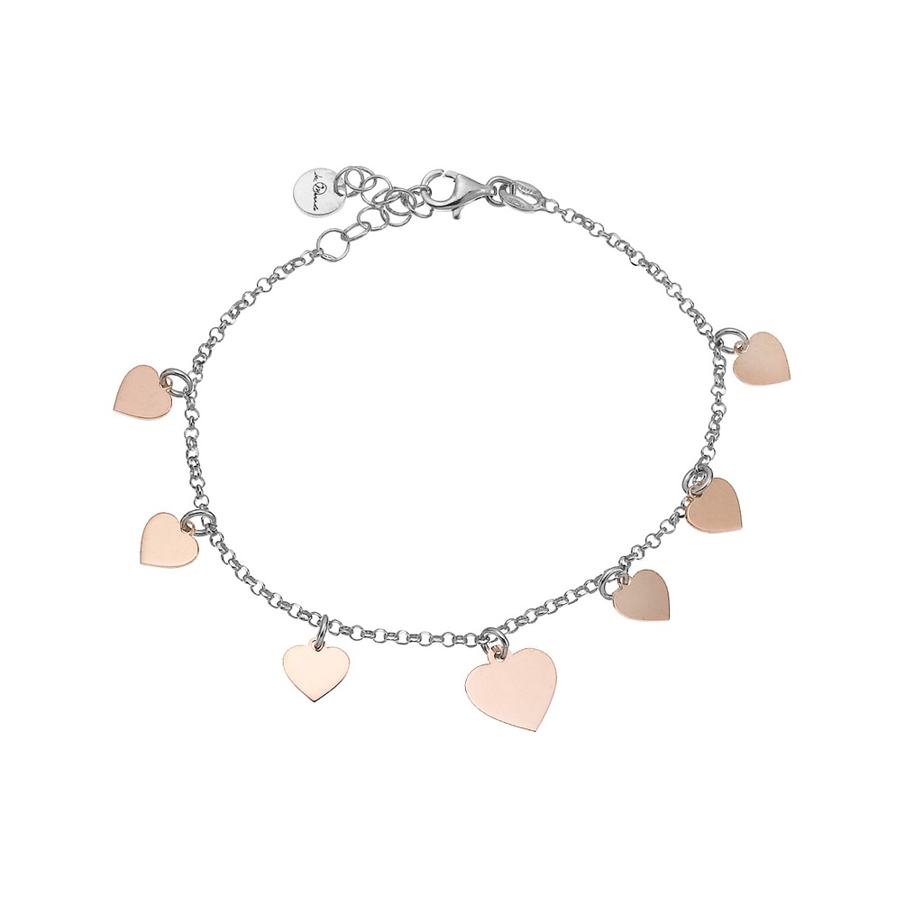 BRACCIALE ARGENTO CUORI