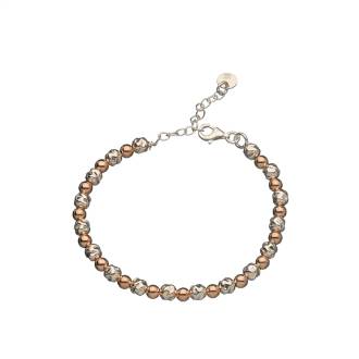 BRACCIALE CON PEPITE ORO E SILVER