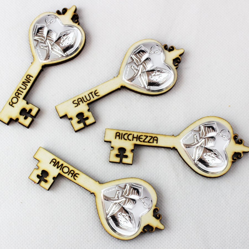 [D23016] Calamita Chiave Portafortuna per Cresima Magnete