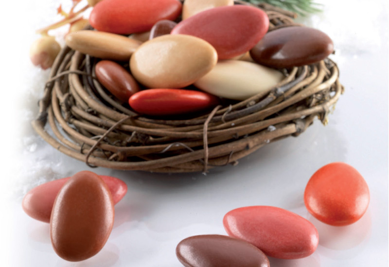 [BUCIO/INV] Confetti Cioccolato rossi sfumati decoro Inverno 1 KG  