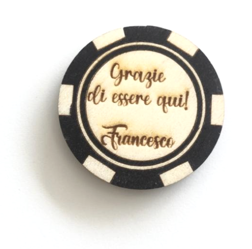 FISH IN LEGNO SEGNAPOSTO COMPLEANNO