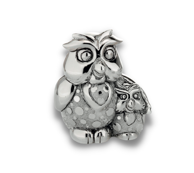 GUFETTI INSEPARABILI PORTAFORTUNA LAUREA GUFO RESINA