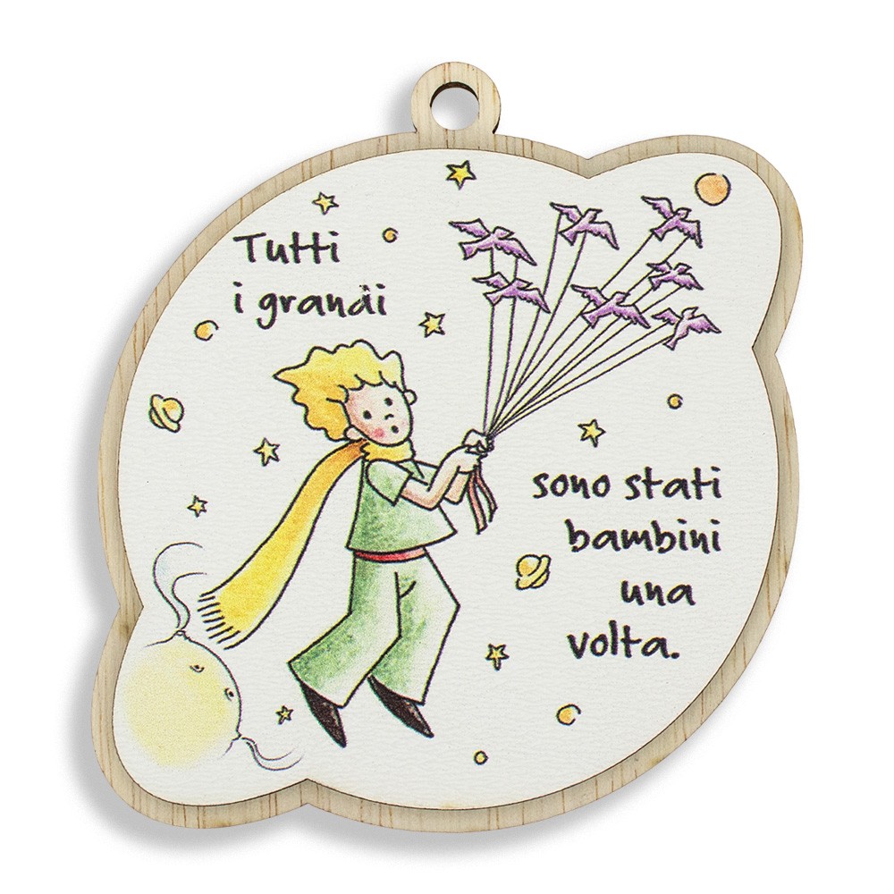 Magnete Piccolo Principe con Frase  ' Tutti i grandi...' Bomboniera Nascita  Battesimo Comunione Compleanno
