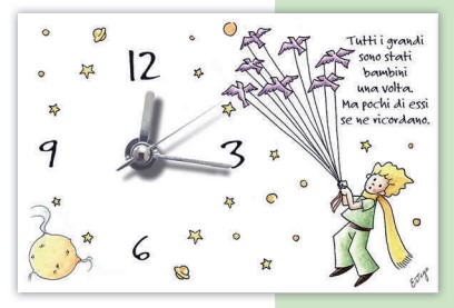 Orologio da tavolo Piccolo Principe con frase 'Tutti i grandi ...' Bomboniera Regalo