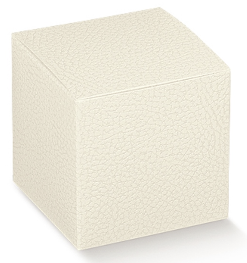 [SCO14518] PIEGHEVOLE PELLE BIANCA 100X100X160 MM