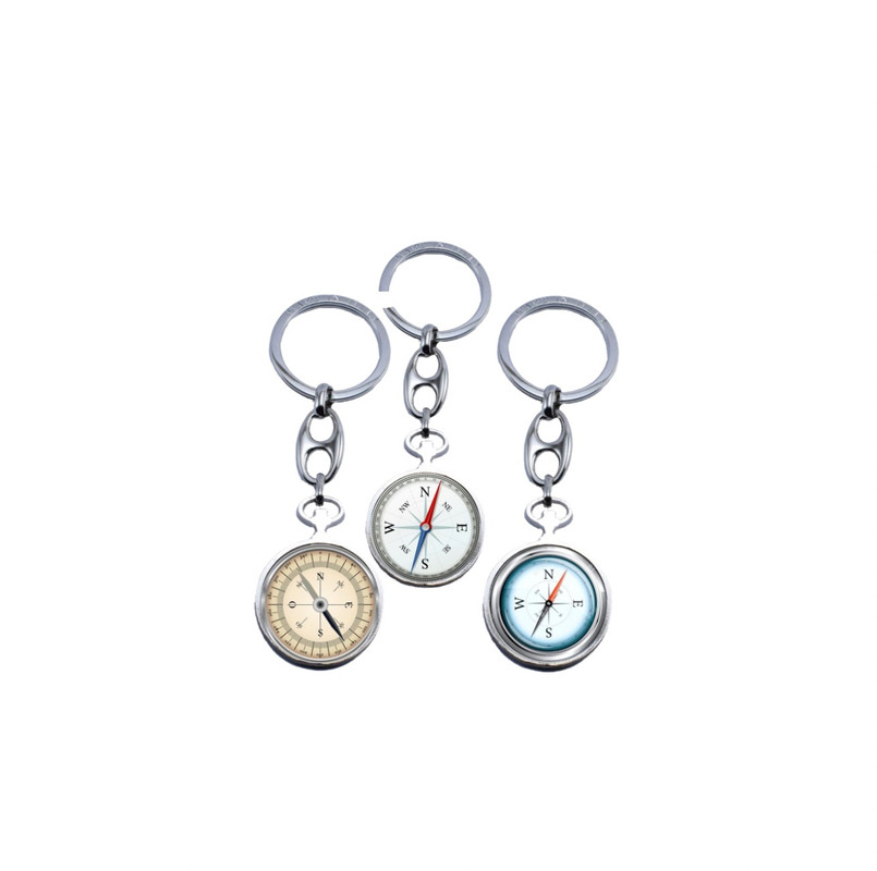 [D23020] Portachiave Bussola in Metallo