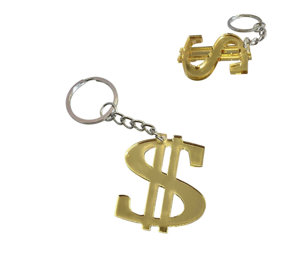 Portachiavi plexiglass Compleanno Diciottesimo simbolo Dollaro