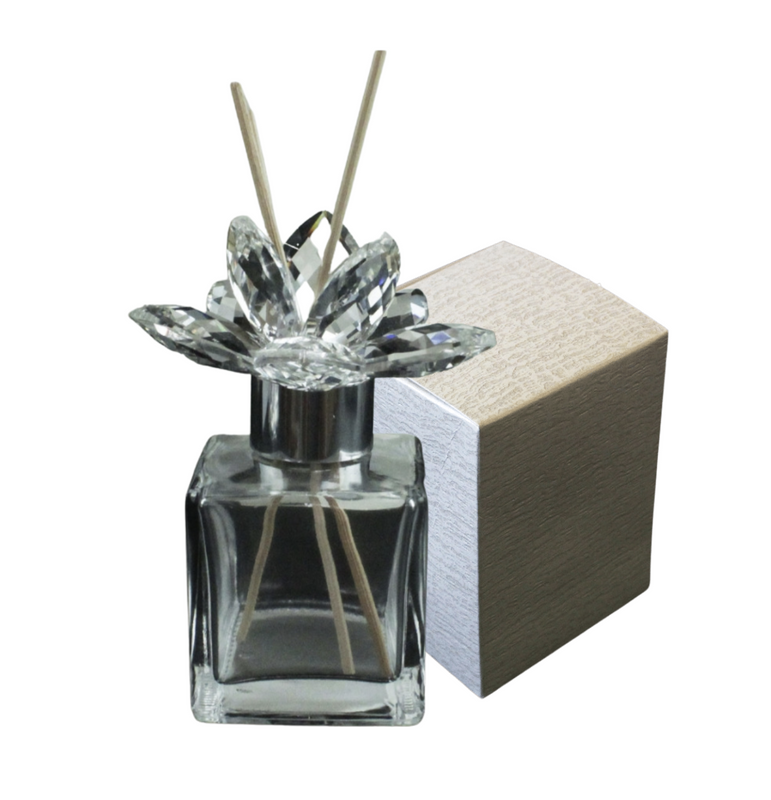 Profumatore 100Ml in Vetro con Fiore cristallo