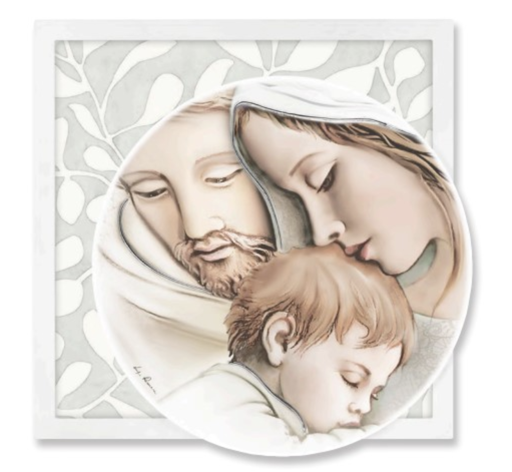 Quadro Sacra Famiglia  Regalo  Battesimo Comunione e Cresima