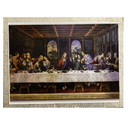 Quadro Ultima Cena legno personalizzato per Battesimo o regalo
