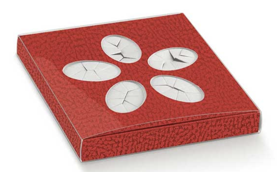 [SCO14906] SCATOLA  5 CONFETTI ROSSO