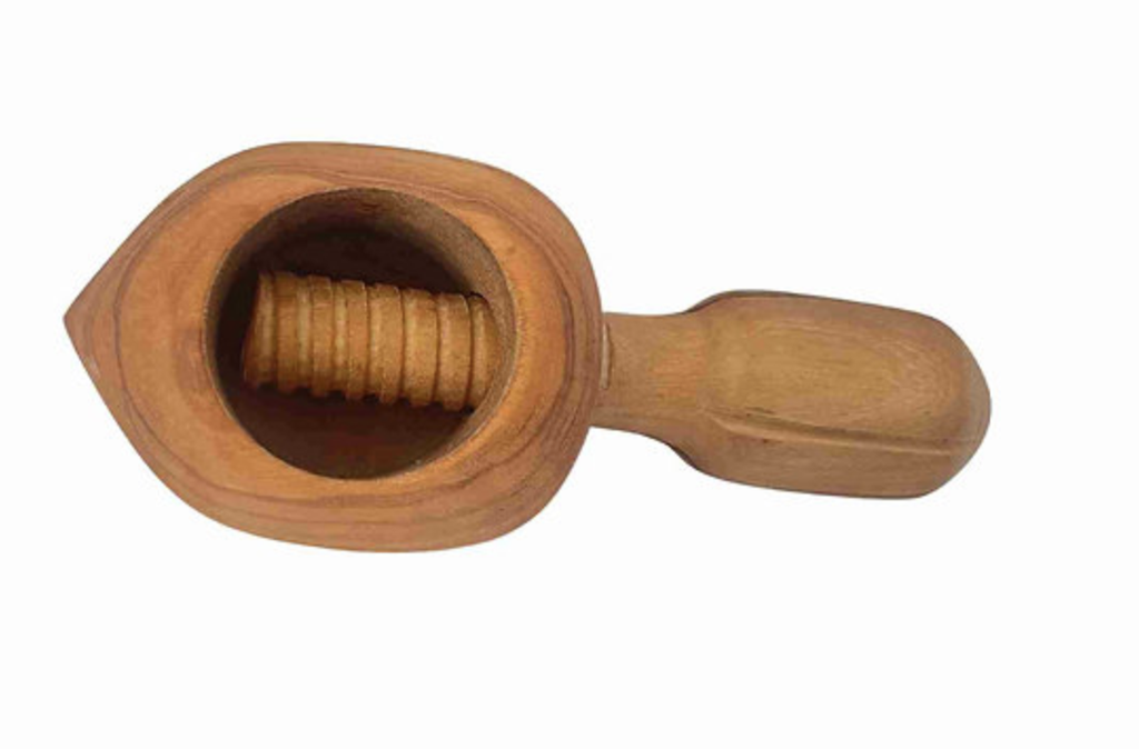 SCHIACCIANOCI A VITE IN LEGNO DI ULIVO C/MANICO