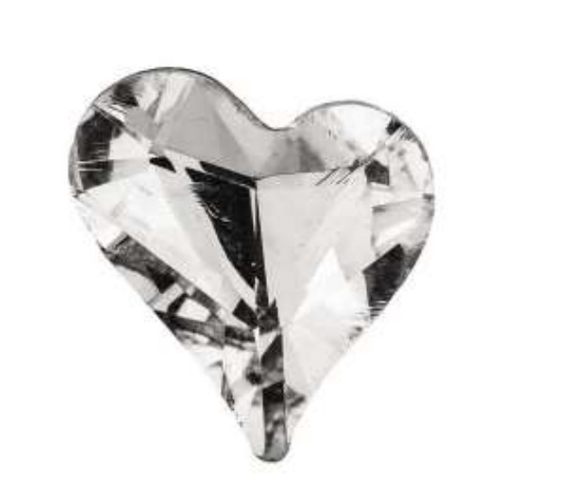 STRASS CUORE MEDIO COL. BIANCO 