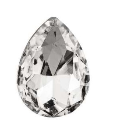 STRASS GOCCIA MEDIA COL. BIANCO | 12 PZ