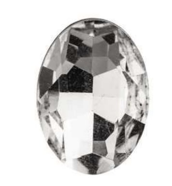 STRASS OVALE GRANDE COL. BIANCO | 12 PZ