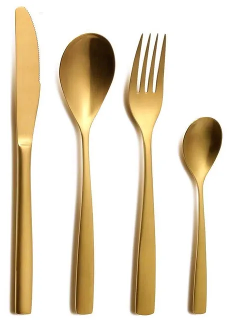 Servizio 24 posate Acciaio Oro 