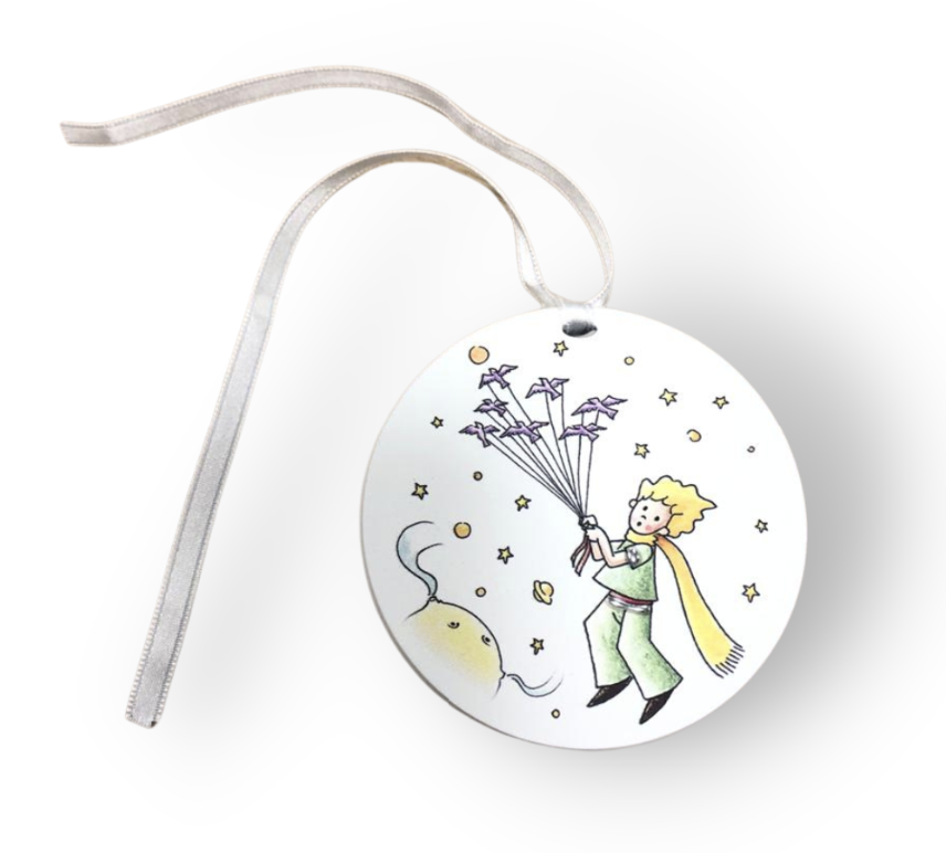 Tondo Piccolo Principe con calamita e nastro con frase 
'Tutti i grandi...' Regalo Bomboniera Nascita Compleanno Battesimo Comunione Cresima