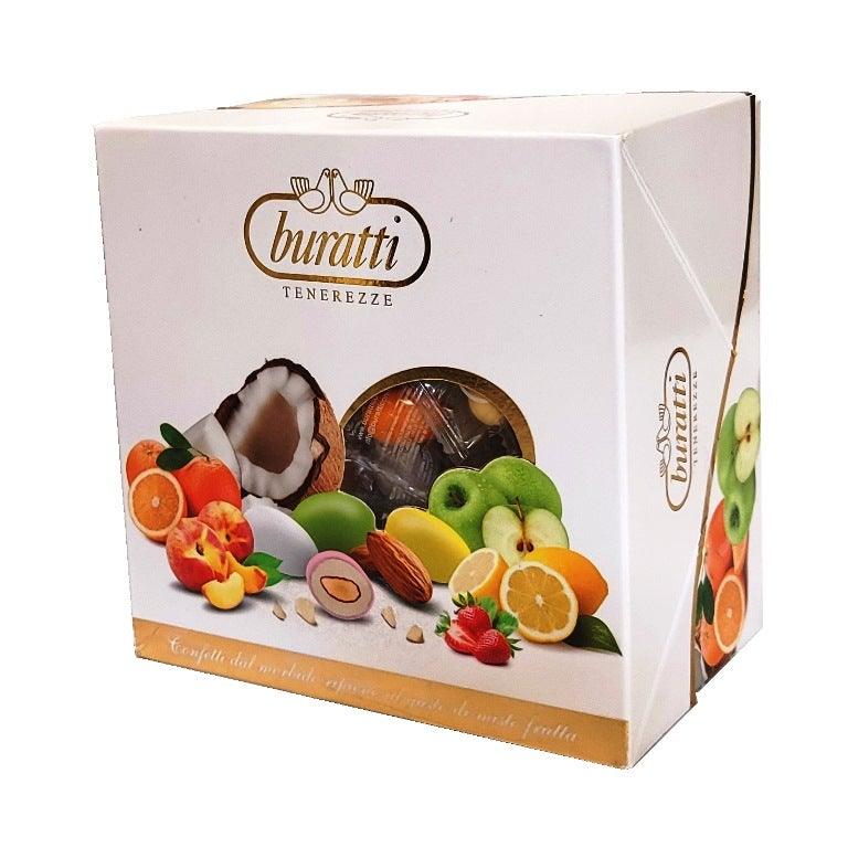 [BUFRU/B] VASSOIO CONFETTI CONF.SING. MORBIDO RIPIENO FRUTTA COL.BIANCO 0,5 KG