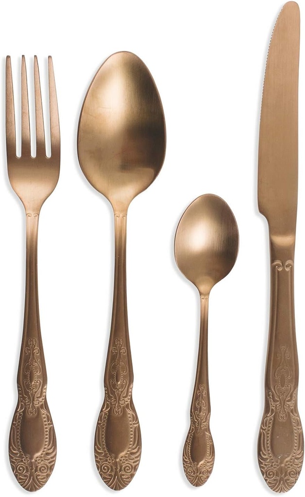 Villa D'Este Home Tivoli 2197348 Wonderland Set Posate 24pz Rame Satinato, Acciaio