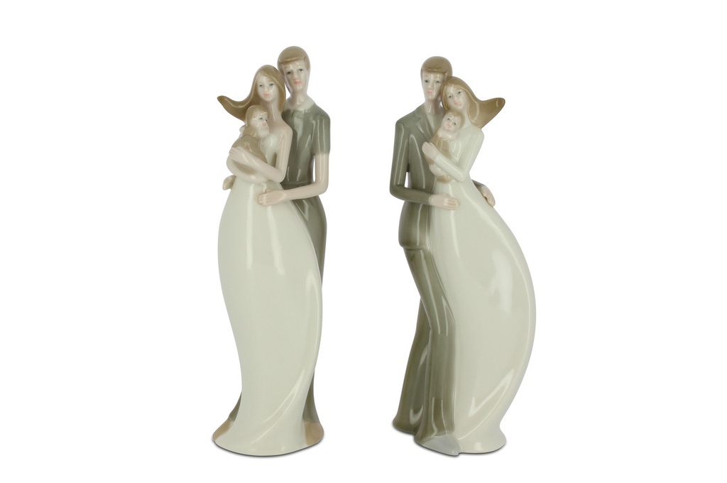 STATUA FAMIGLIA PORCELLANA