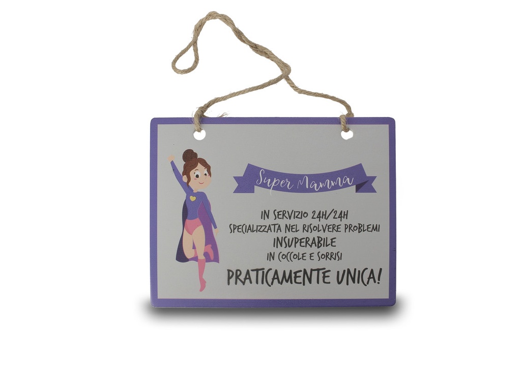  TARGHETTA LEGNO SUPERMAMMA