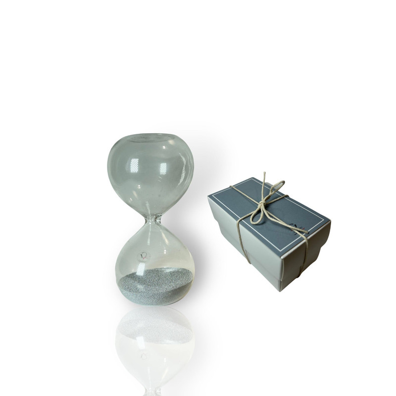 CLESSIDRA SABBIA ARGENTO CON SCATOLA CM 8H 3/96