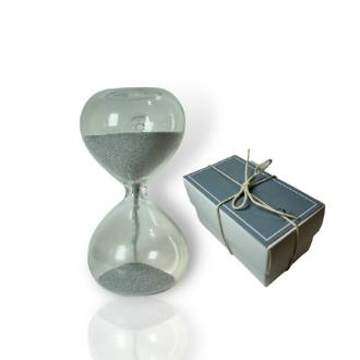 CLESSIDRA SABBIA ARGENTO CON SCATOLA CM 10H 1/72