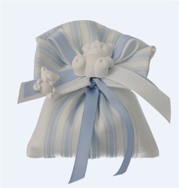 P.CONFETTI CAMICIA CON APPL. GESSETTO CELESTE 10.5X12 CM